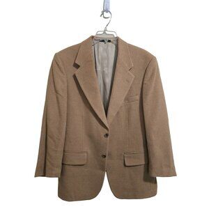 Club Room Mens Camel Hair Blazer 100% Camel Hair Tailored In USA Size 42R Beige